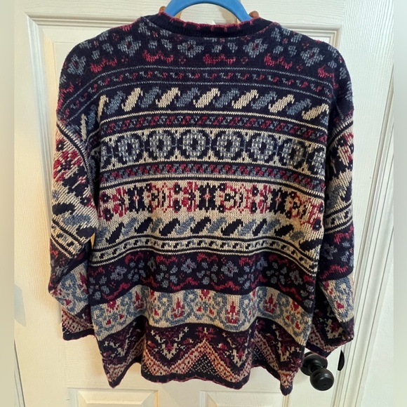 Vintage Sasson Multicolor Knit Sweater, Made in USA, Faire Isle - Picture 5 of 7